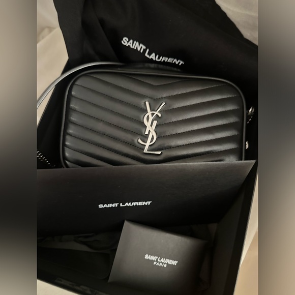 Saint Laurent Mini Lou Bag Quilted Leather. Original box, duster and contents. - Picture 1 of 8
